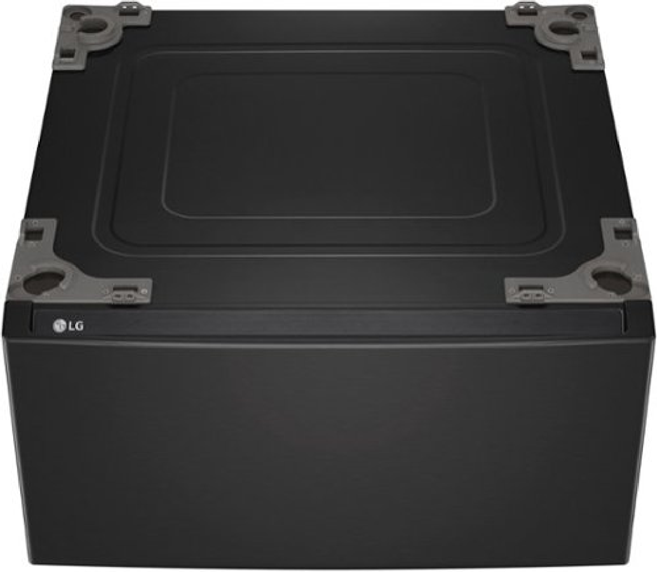 LG - 27" Laundry Pedestal with Storage Drawer - Black steel