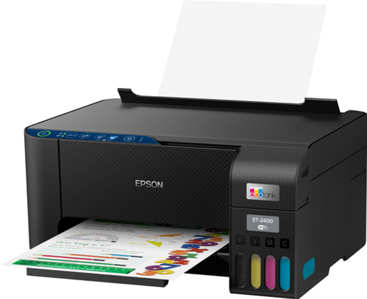 Epson EcoTank ET-2400 Wireless Color All-in-One Cartridge-Free Supertank Printer with Scan and Copy - Black