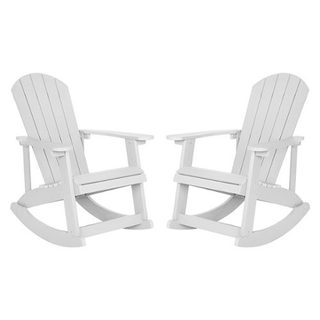 Flash Furniture - Savannah Rocking Patio Chair (set of 2) - White