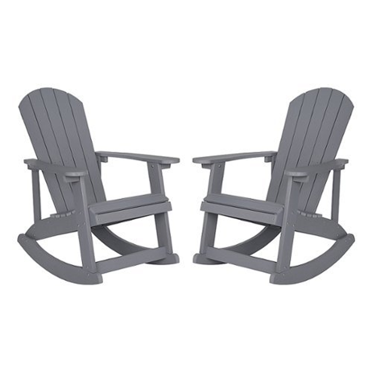 Flash Furniture - Savannah Rocking Patio Chair (set of 2) - Light Gray