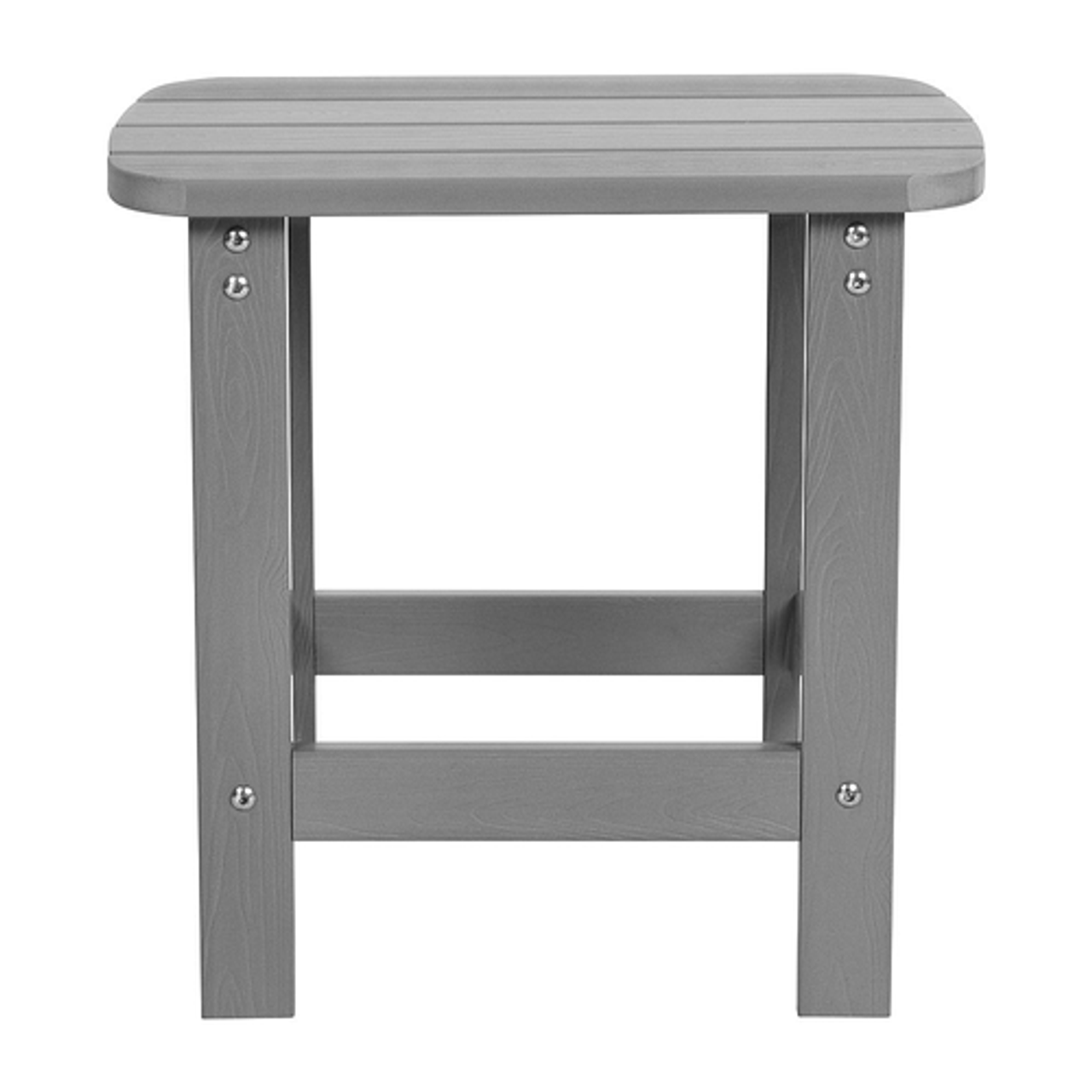 Flash Furniture - Savannah Outdoor Rectangle Cottage Resin 3 Rocking Patio Chair and Side Table - Gray