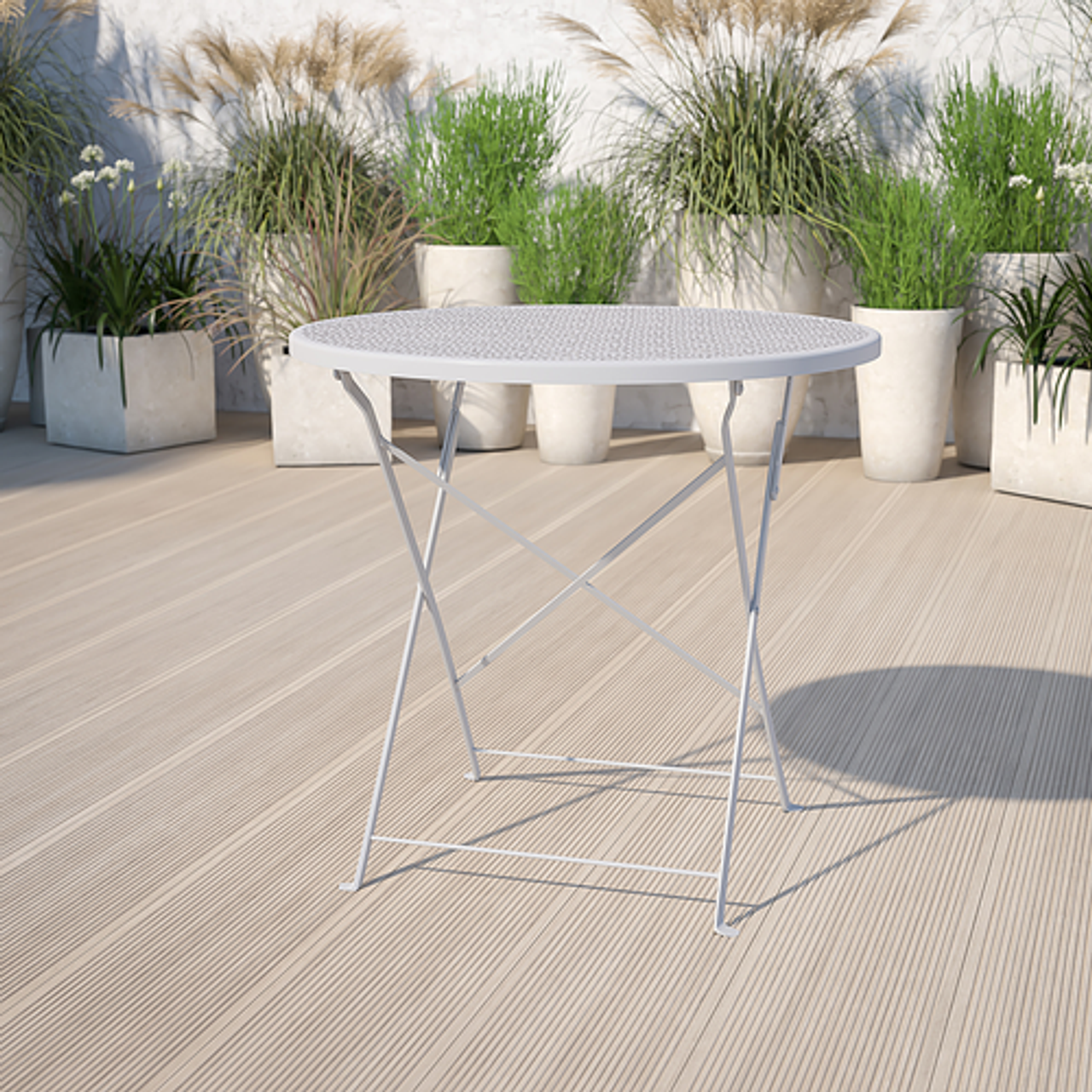 Flash Furniture - Oia Contemporary Patio Table - Light Gray