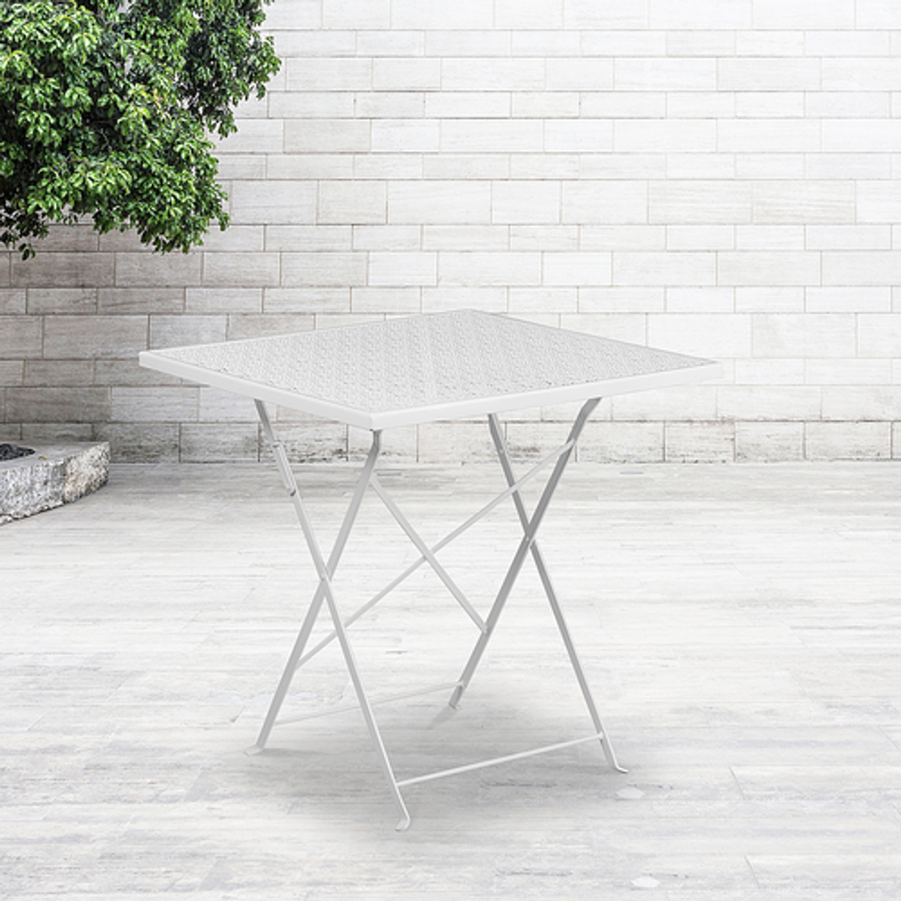 Flash Furniture - Oia Contemporary Patio Table - White
