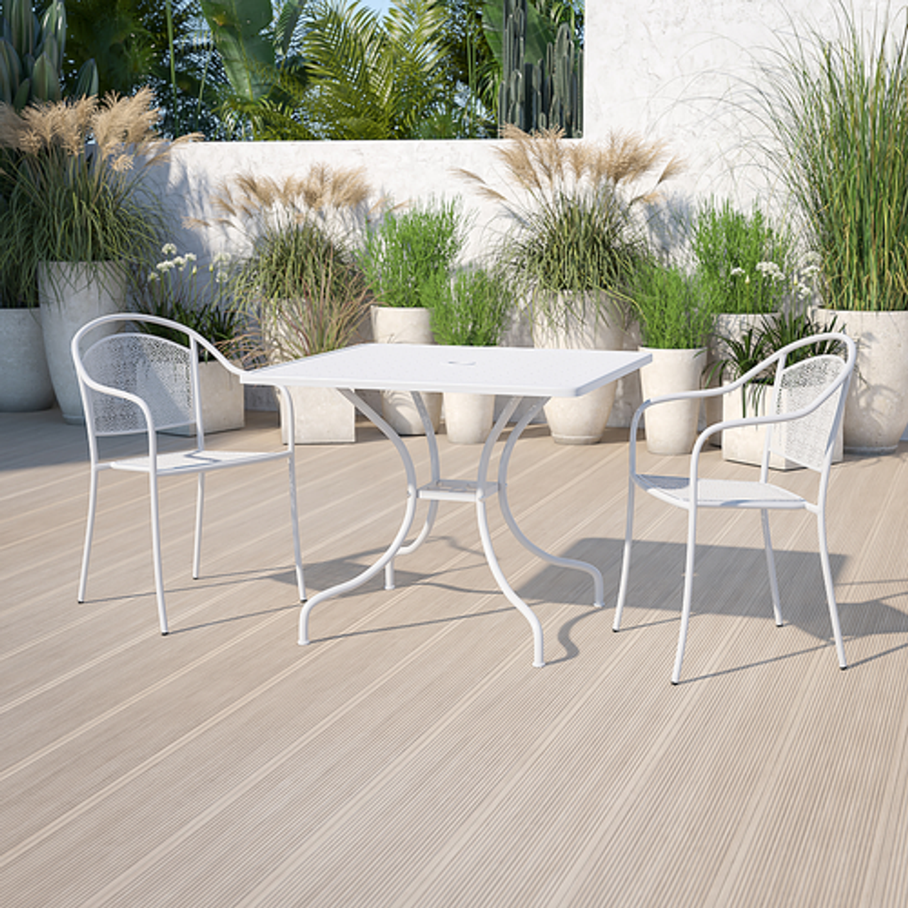 Flash Furniture - Oia Contemporary Patio Table - White