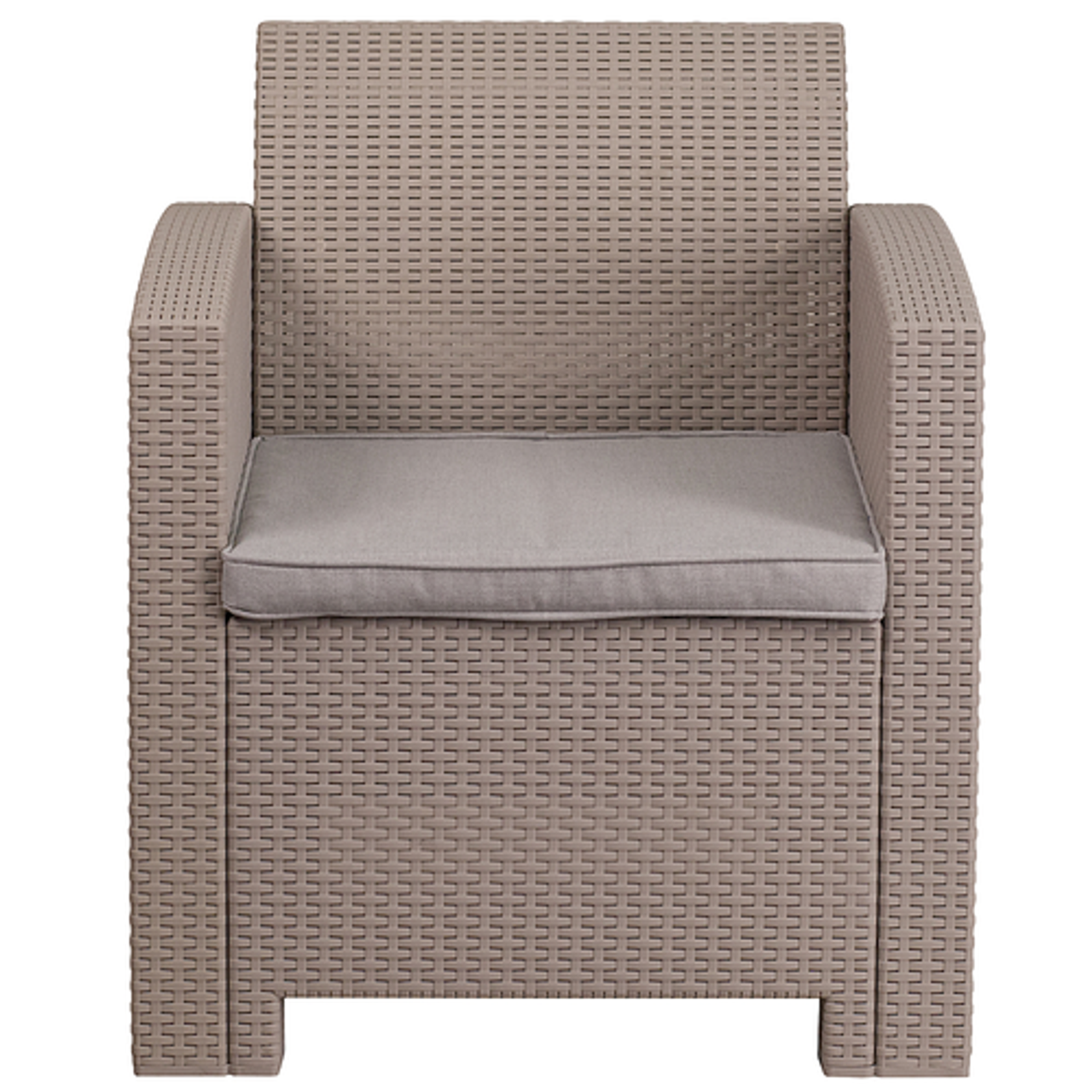Flash Furniture - Seneca Patio Lounge Chair - Light Gray