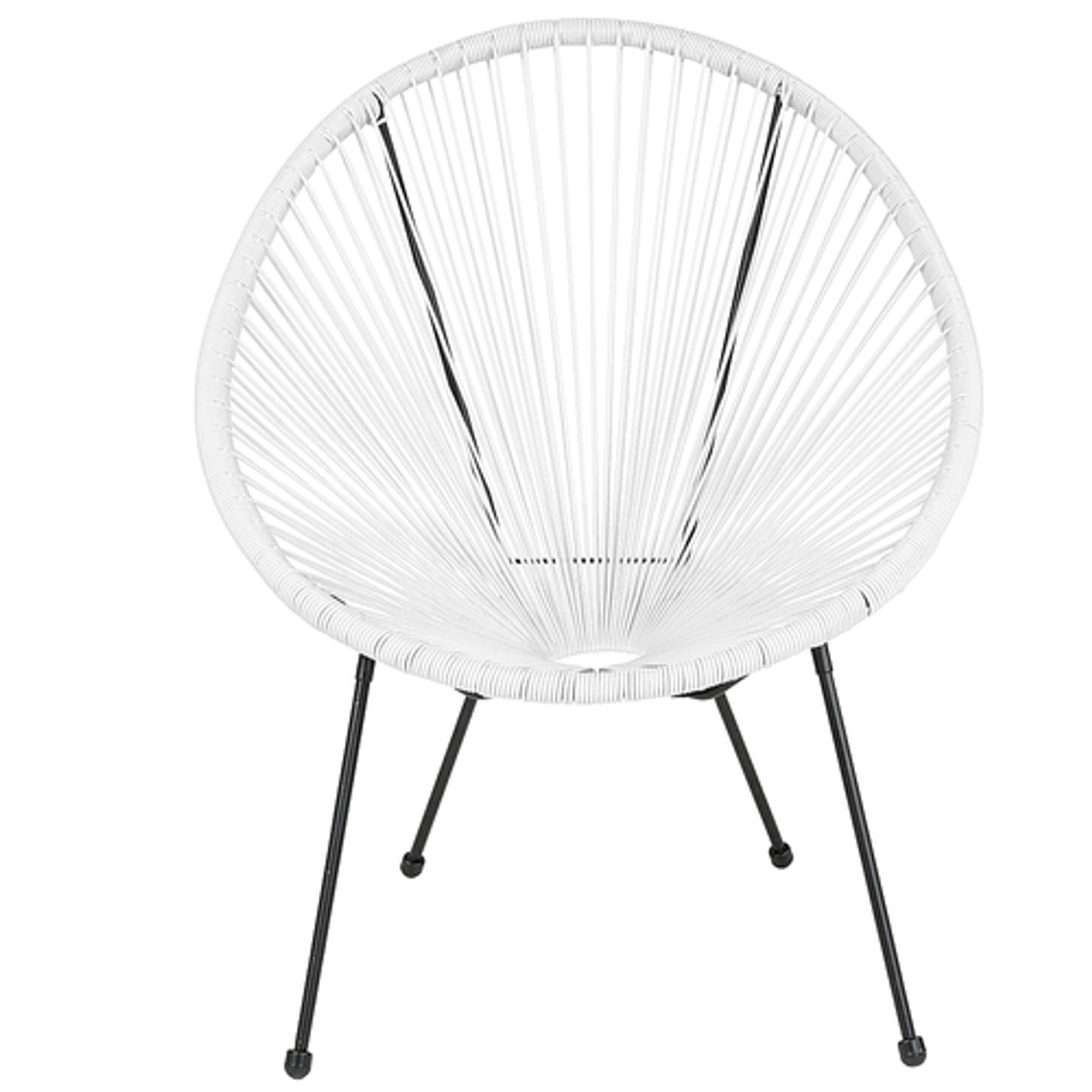 Flash Furniture - Valencia Oval Comfort Take Ten  Contemporary Bungee Bungee Chair - White