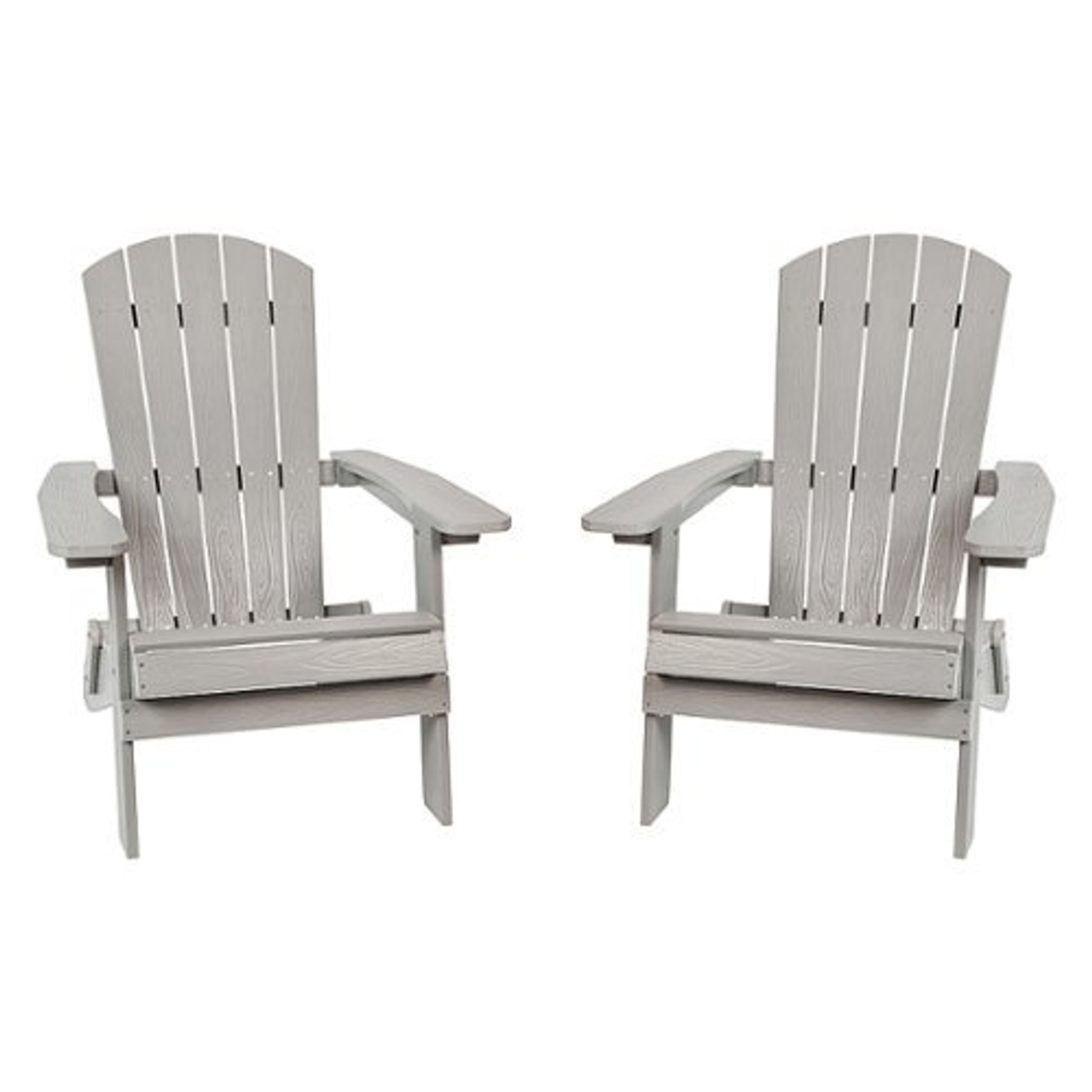 Flash Furniture - Charlestown Adirondack Chair (set of 2) - Gray