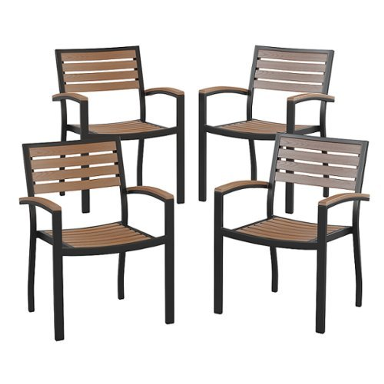 Flash Furniture - Lark Patio Chair (set of 4) - Teak