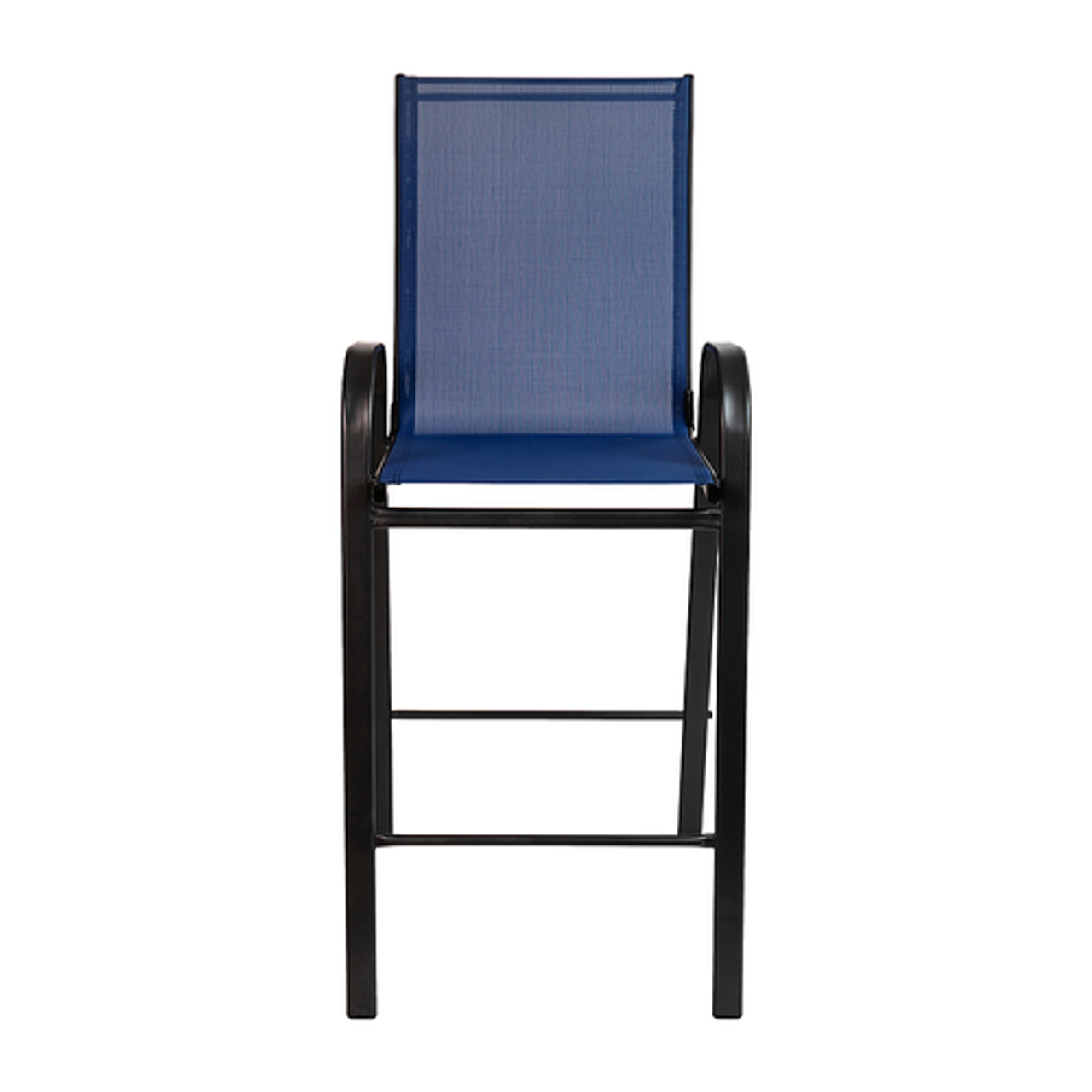 Flash Furniture - Brazos Modern Fabric Patio Barstool (set of 4) - Navy