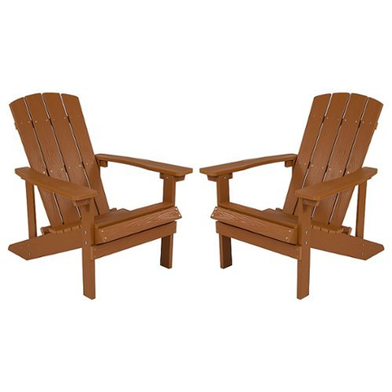 Flash Furniture - Charlestown Adirondack Chair (set of 2) - Teak