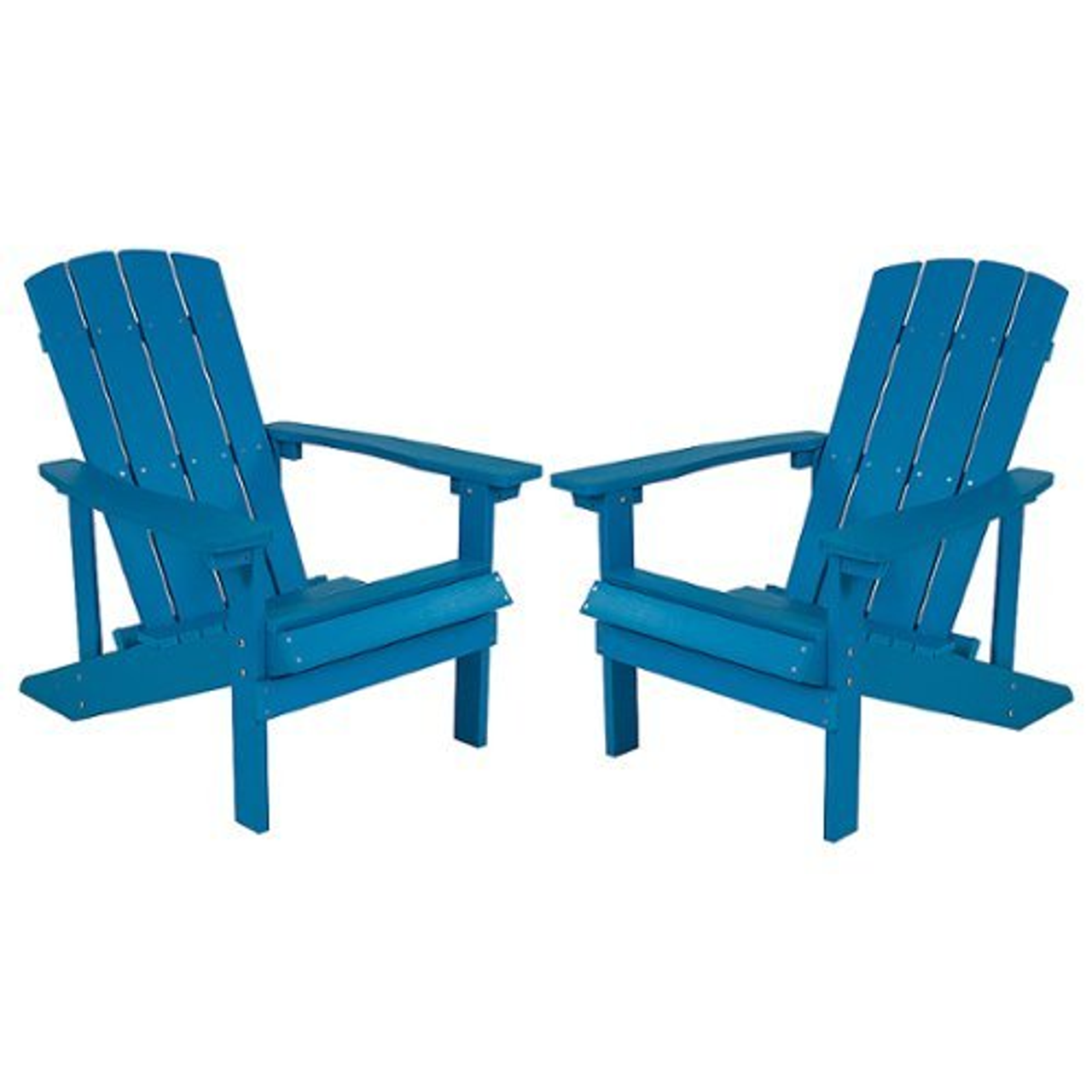 Flash Furniture - Charlestown Adirondack Chair (set of 2) - Blue