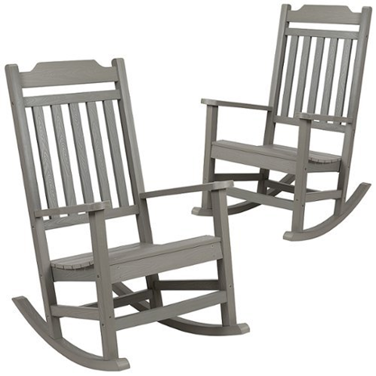Flash Furniture - Winston Rocking Patio Chair (set of 2) - Gray