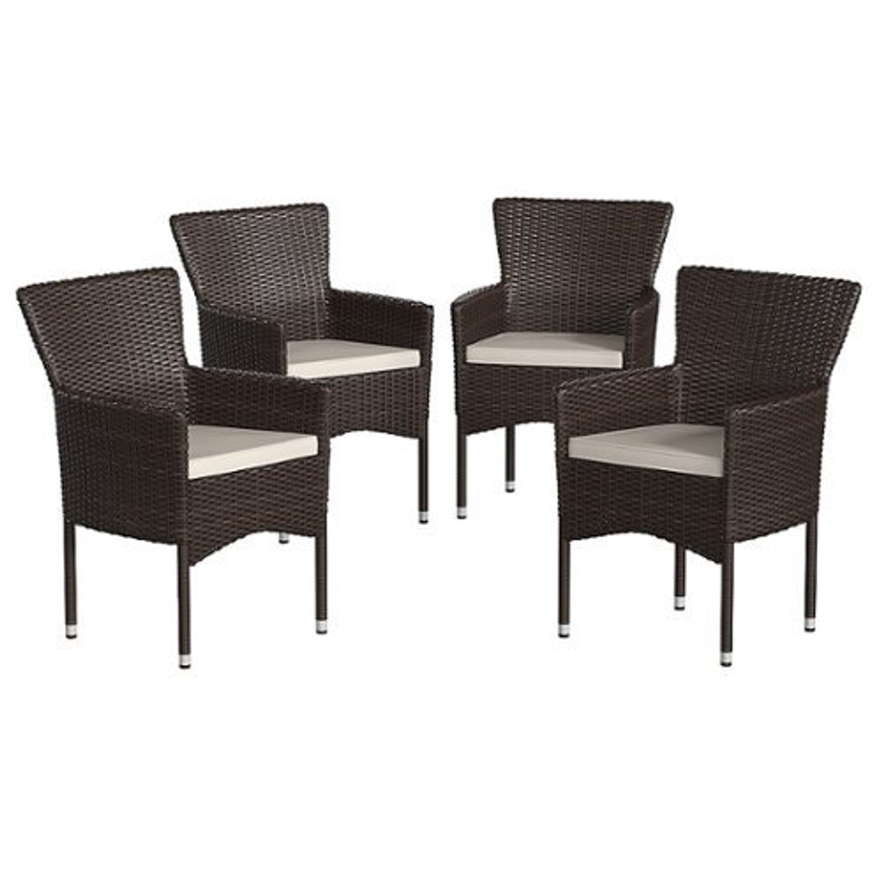 Flash Furniture - Maxim Patio Chair (set of 4) - Espresso/Cream