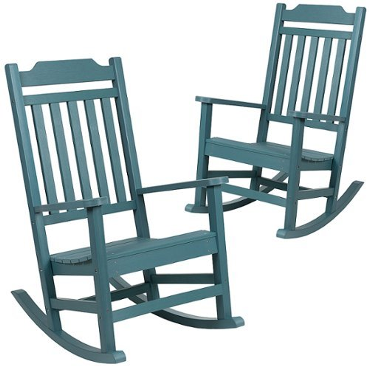 Flash Furniture - Winston Rocking Patio Chair (set of 2) - Teal