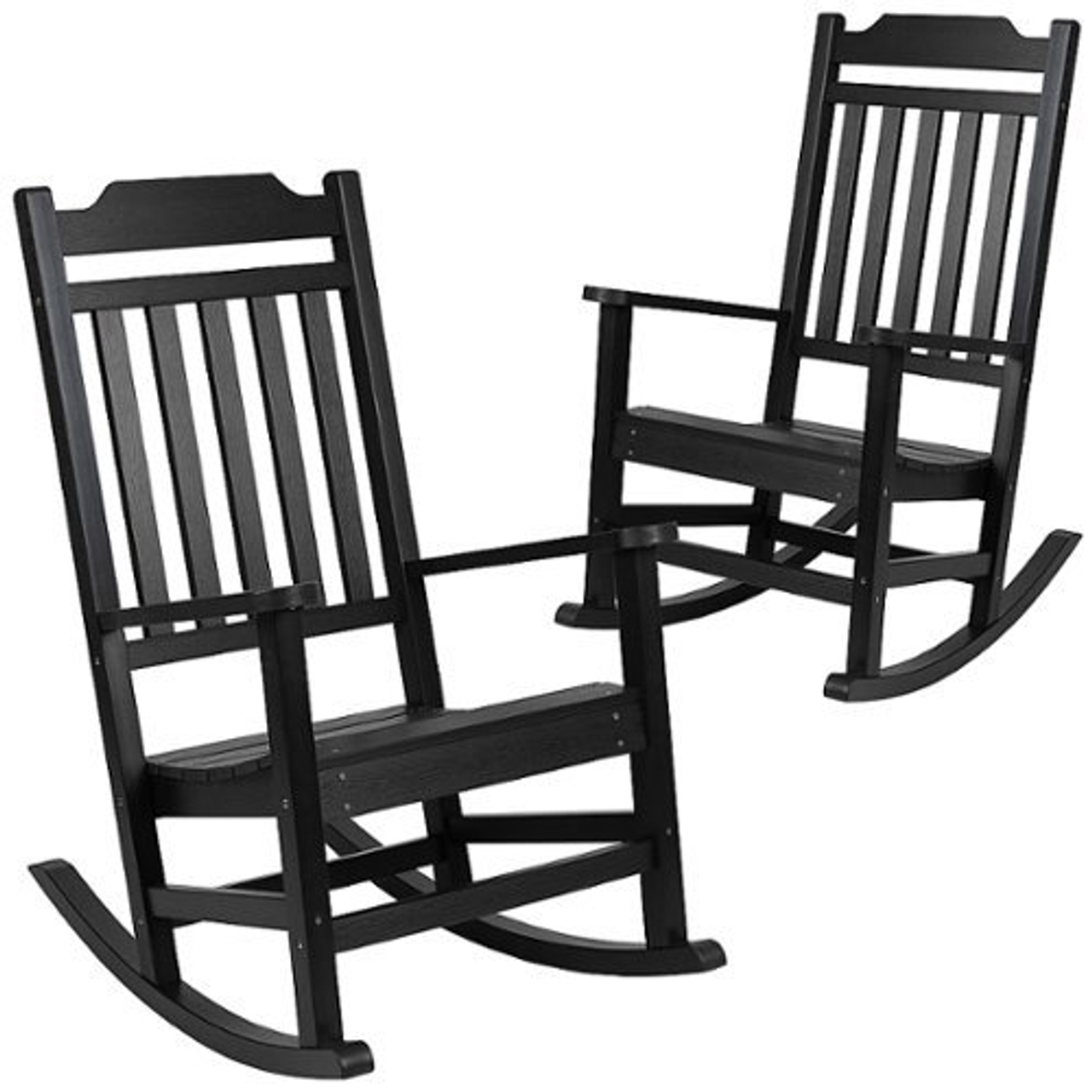 Flash Furniture - Winston Rocking Patio Chair (set of 2) - Black