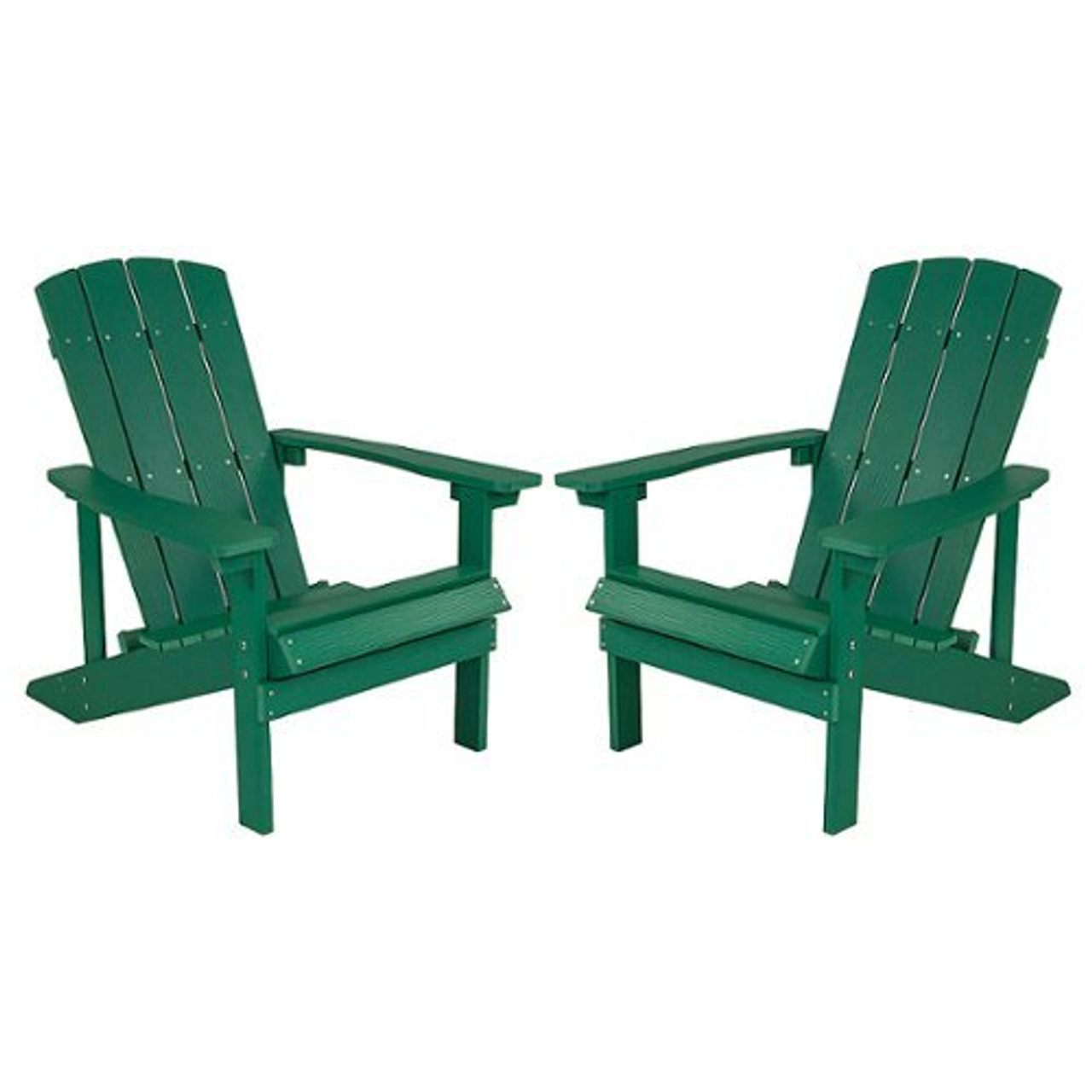 Flash Furniture - Charlestown Adirondack Chair (set of 2) - Green