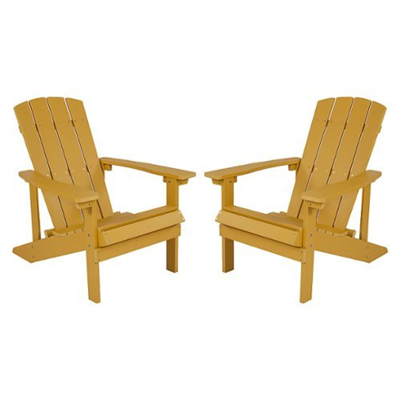 Flash Furniture - Charlestown Adirondack Chair (set of 2) - Yellow