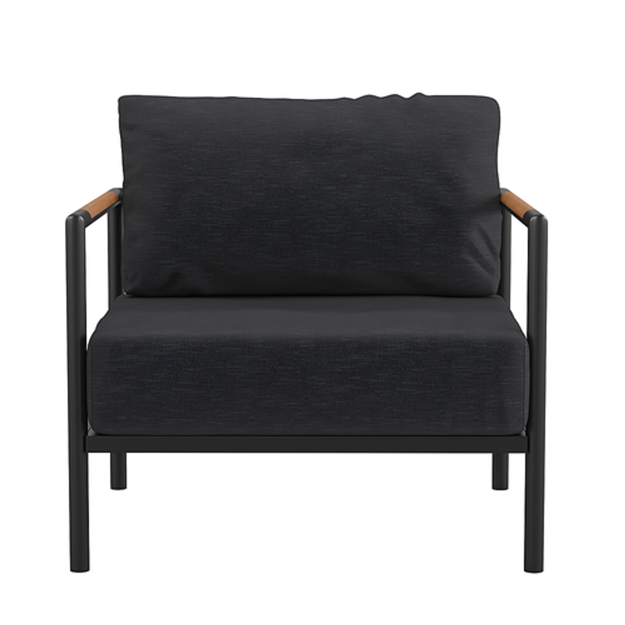 Flash Furniture - Lea Patio Lounge Chair - Charcoal