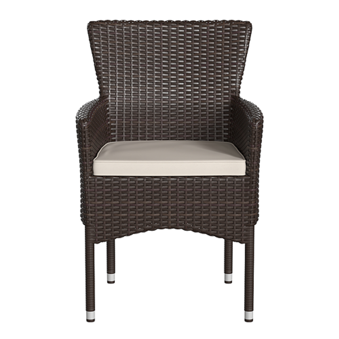 Flash Furniture - Maxim Patio Chair (set of 2) - Espresso/Cream
