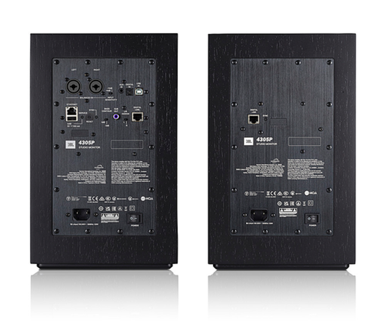 JBL 4305P Wireless Powered Studio Monitors, Black, Pair - Black