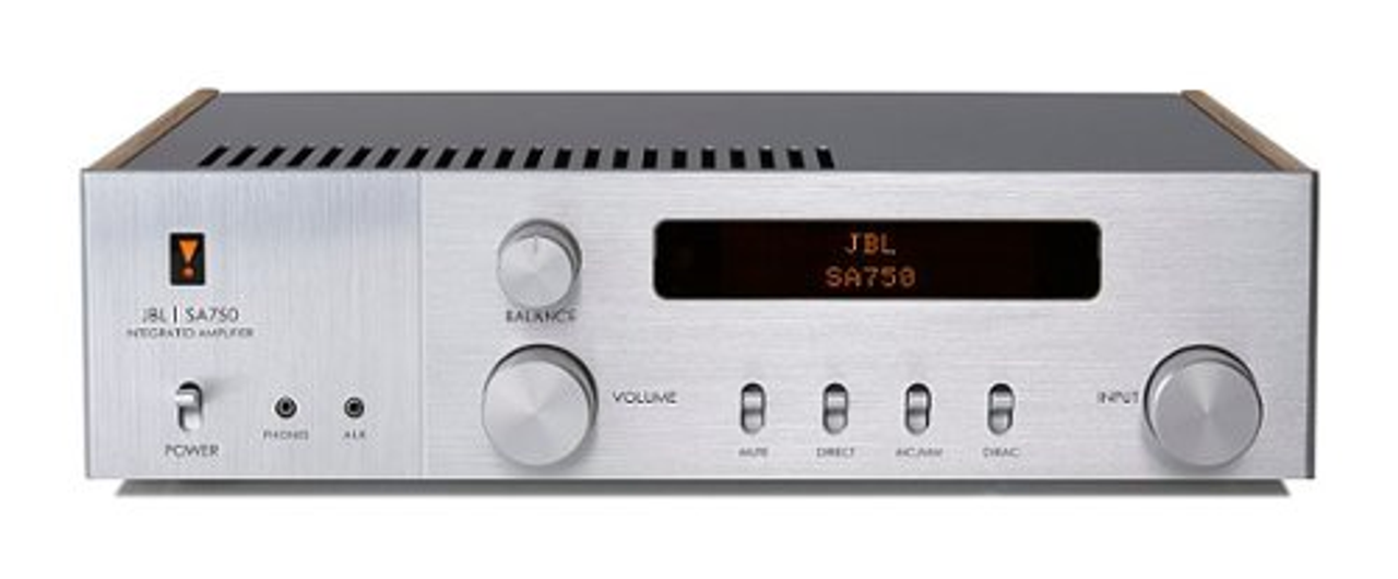 JBL SA750 2.0-Ch. Intelligent Integrated Amplifier with Googlecast and Dirac Live, Walnut wood - Silver