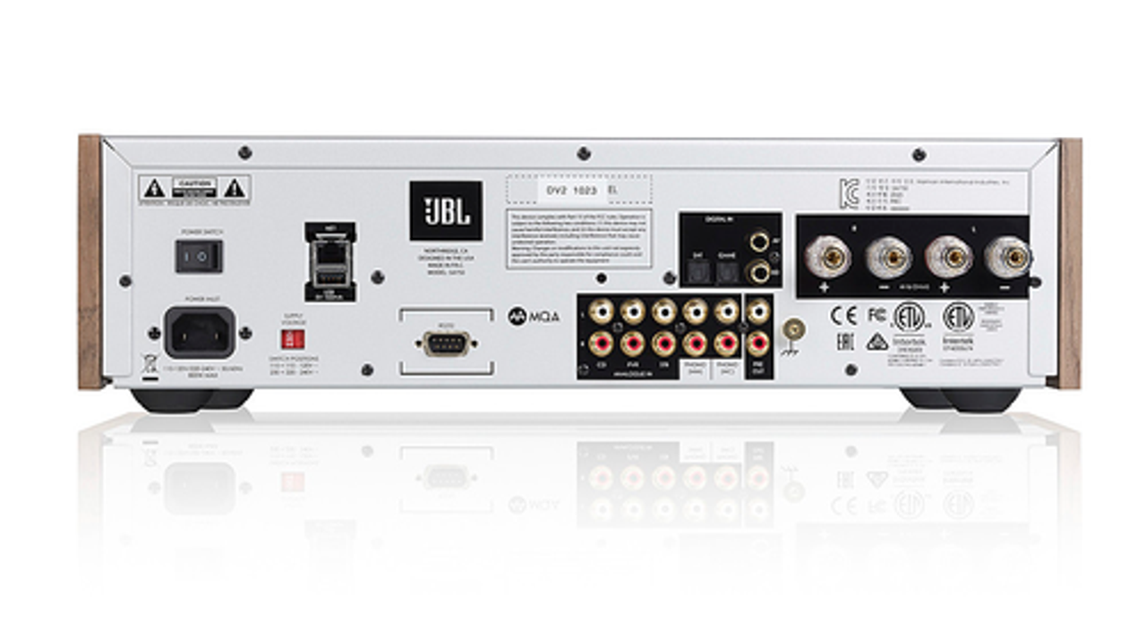 JBL SA750 2.0-Ch. Intelligent Integrated Amplifier with Googlecast and Dirac Live, Walnut wood - Silver
