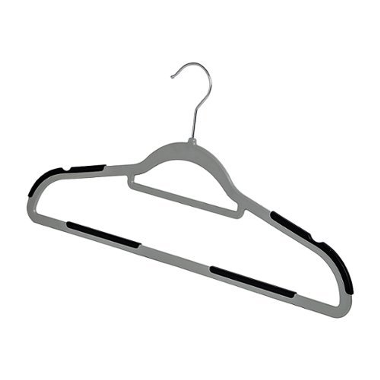 Honey-Can-Do - Rubber Grip No-Slip Plastic Hangers 50pk - Gray