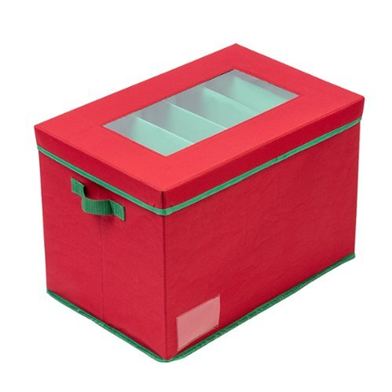 Honey-Can-Do - Christmas Tree Lights Storage Box With Handles - Red