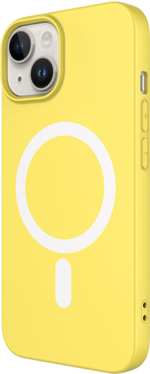 AMPD - Real Feel Soft Case with MagSafe for Apple iPhone 14 / iPhone 13 - Yellow