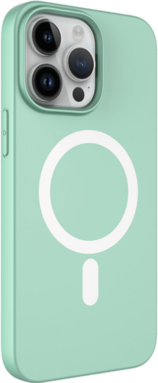 AMPD - Real Feel Soft Case with MagSafe for Apple iPhone 14 Pro Max - Pastel Green