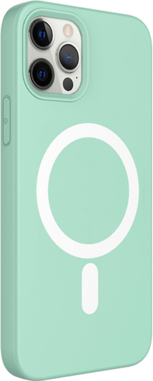 AMPD - Real Feel Soft Case with MagSafe for Apple iPhone 12 Pro / iPhone 12 - Pastel Green