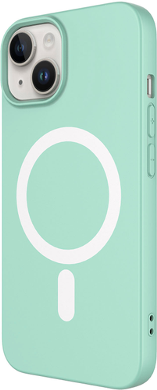 AMPD - Real Feel Soft Case with MagSafe for Apple iPhone 14 / iPhone 13 - Pastel Green
