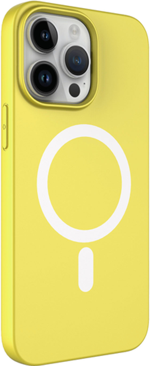 AMPD - Real Feel Soft Case with MagSafe for Apple iPhone 14 Pro - Yellow