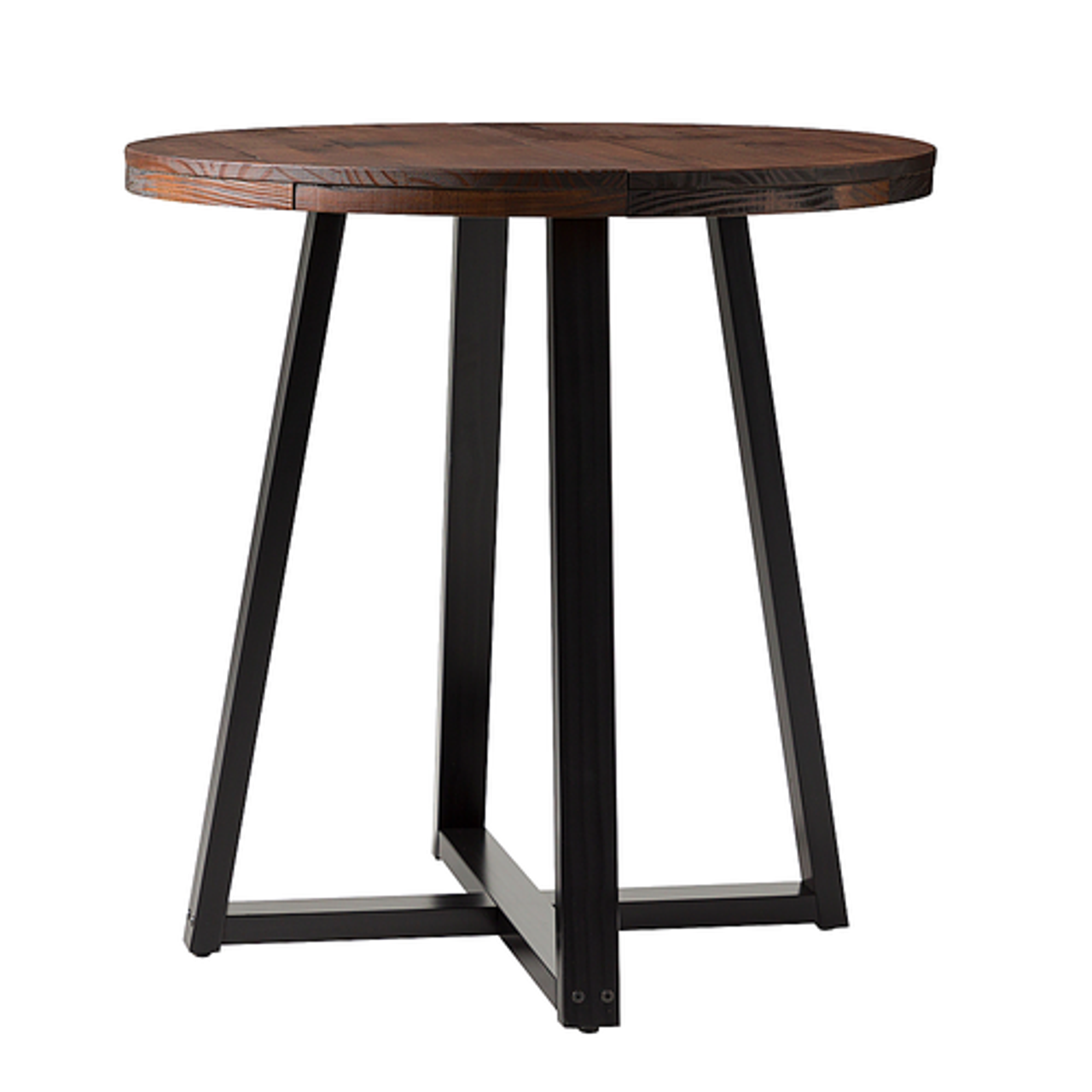Walker Edison - Rustic Distressed Counter-Height Solid Wood Dining Stool - Mahogany
