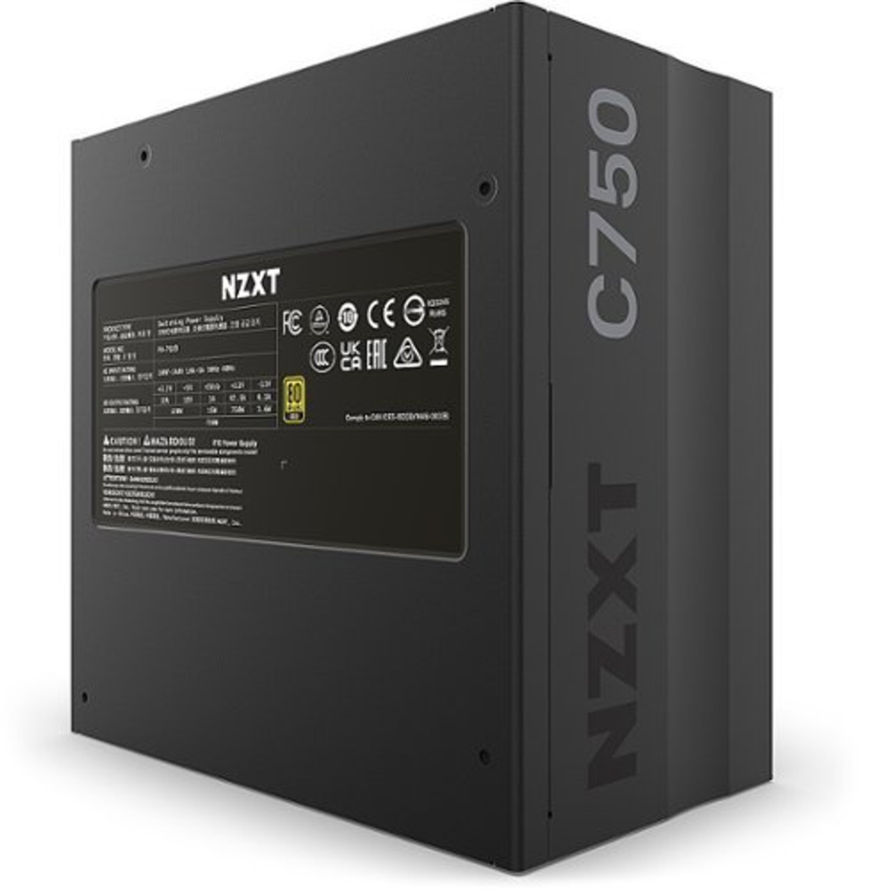NZXT - C-750 ATX Gaming Power Supply - Black