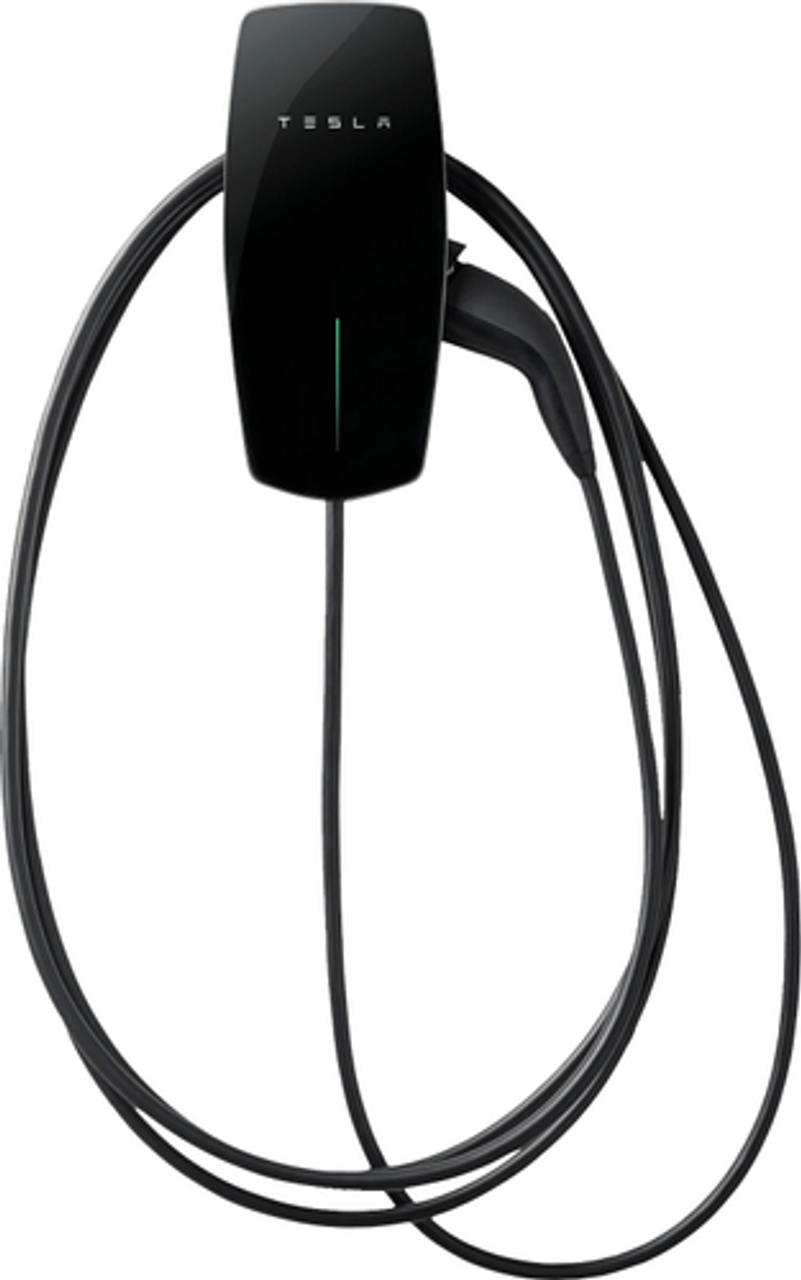 Tesla - J1772 Wall Connector - 24ft Electric Vehicle Charger with 48A Hardwired - Black