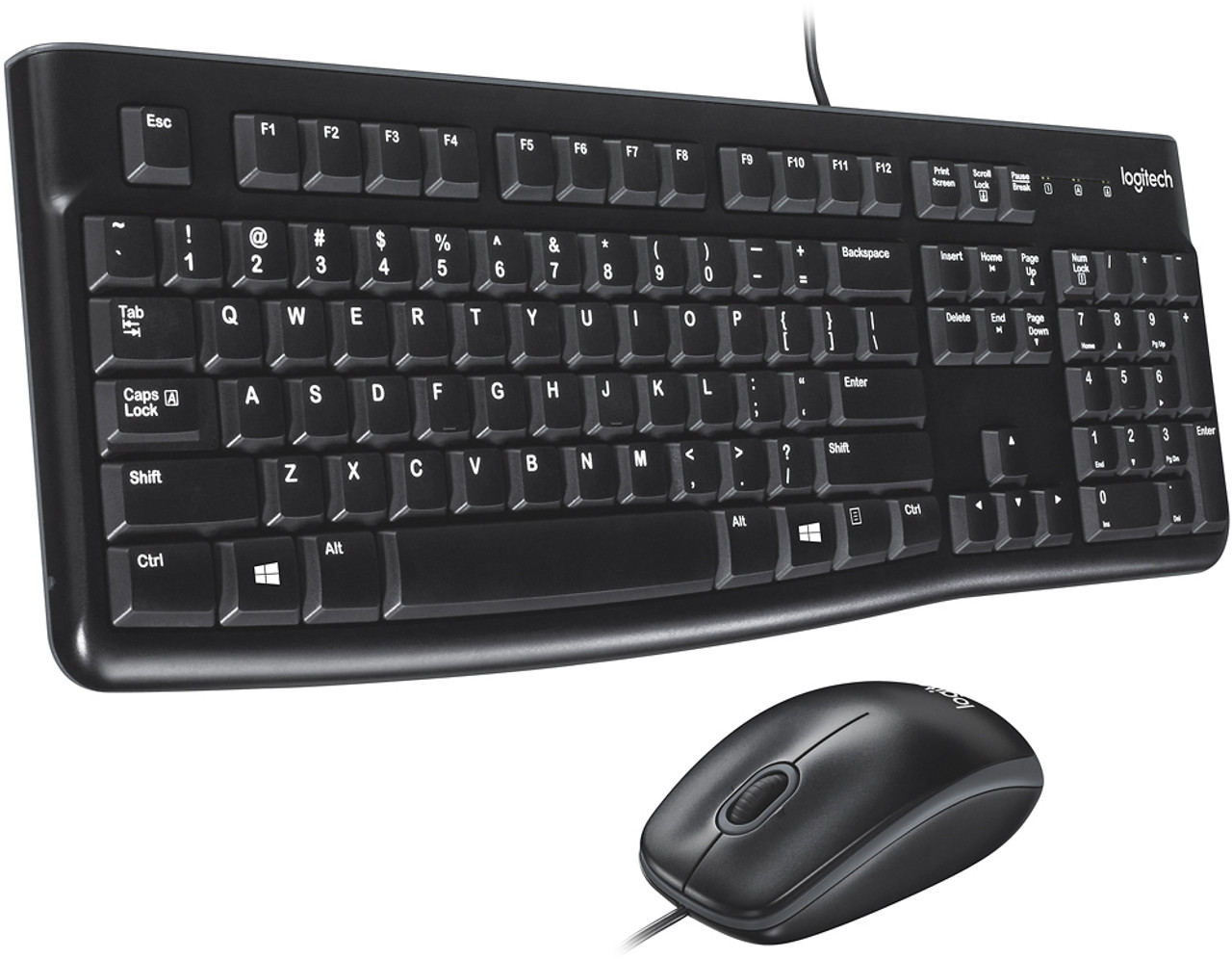 Logitech - Desktop USB Keyboard and Mouse - Black