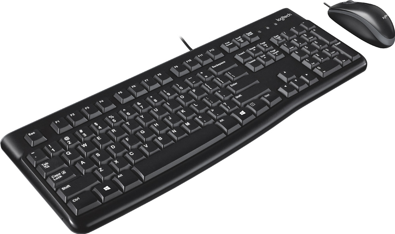Logitech - Desktop USB Keyboard and Mouse - Black