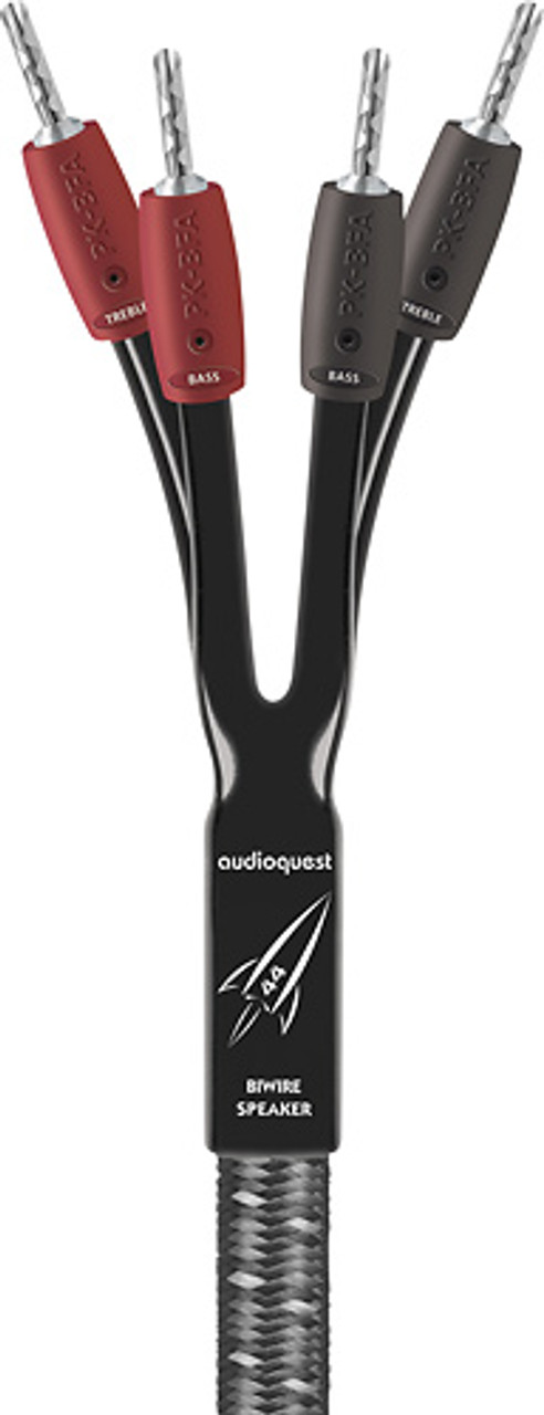 AudioQuest - Rocket 44 8' Speaker Cable - Silver/Black/Gray
