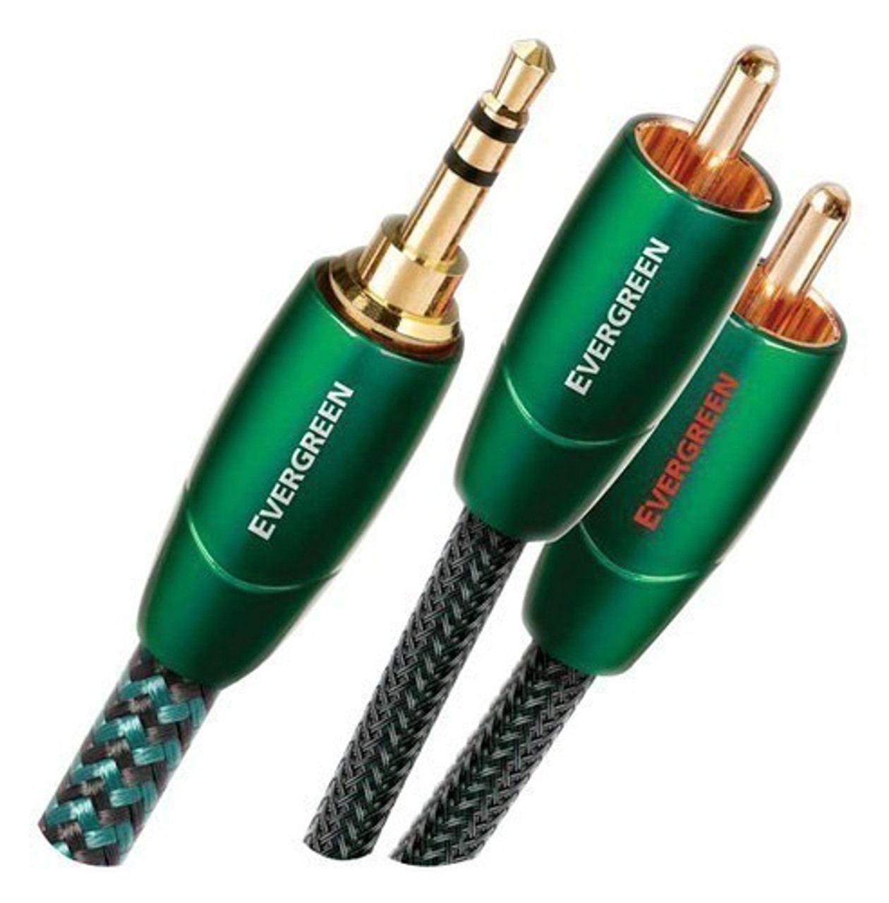 AudioQuest - Evergreen 16.4' 3.5mm-to-RCA Interconnect Cable - Green