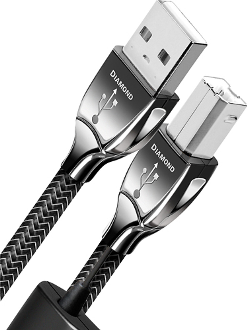 AudioQuest - 16.4' USB A-to-USB B Cable - Black/Gray