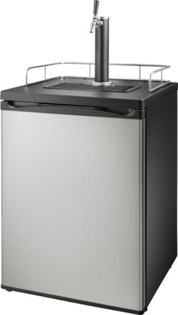 Insignia™ - 5.6 Cu. Ft. 1-Tap Beverage Cooler Kegerator - Stainless steel