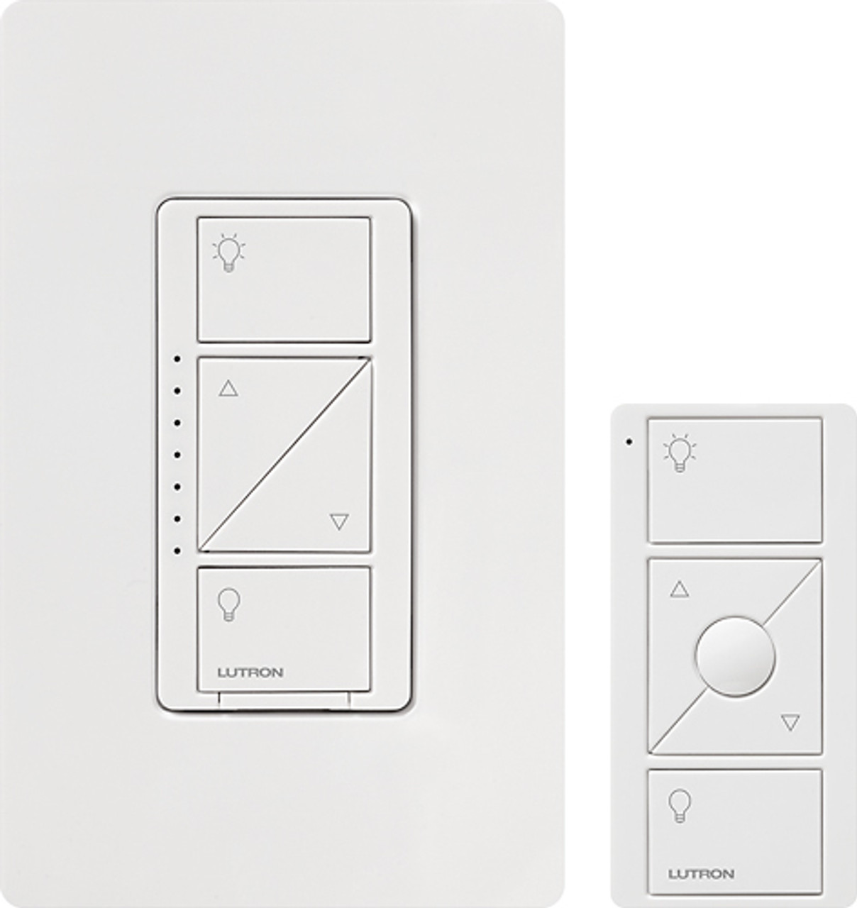 Lutron - Caseta Wireless Smart Lighting Dimmer Switch and Remote Kit for Wall and Ceiling Lights - White