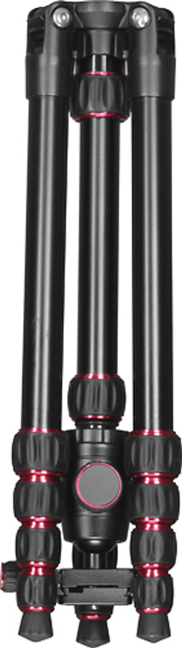 Sunpak - TravelLite Pro Reverse Folding 63" Tripod - Black with red accents