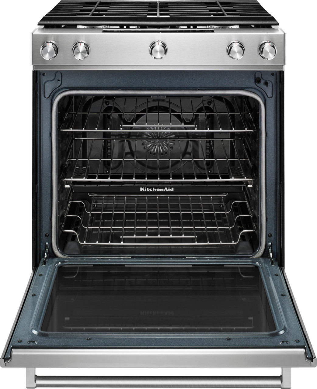 KitchenAid - 5.8 Cu. Ft. Self-Cleaning Slide-In Gas Convection Range - Stainless steel