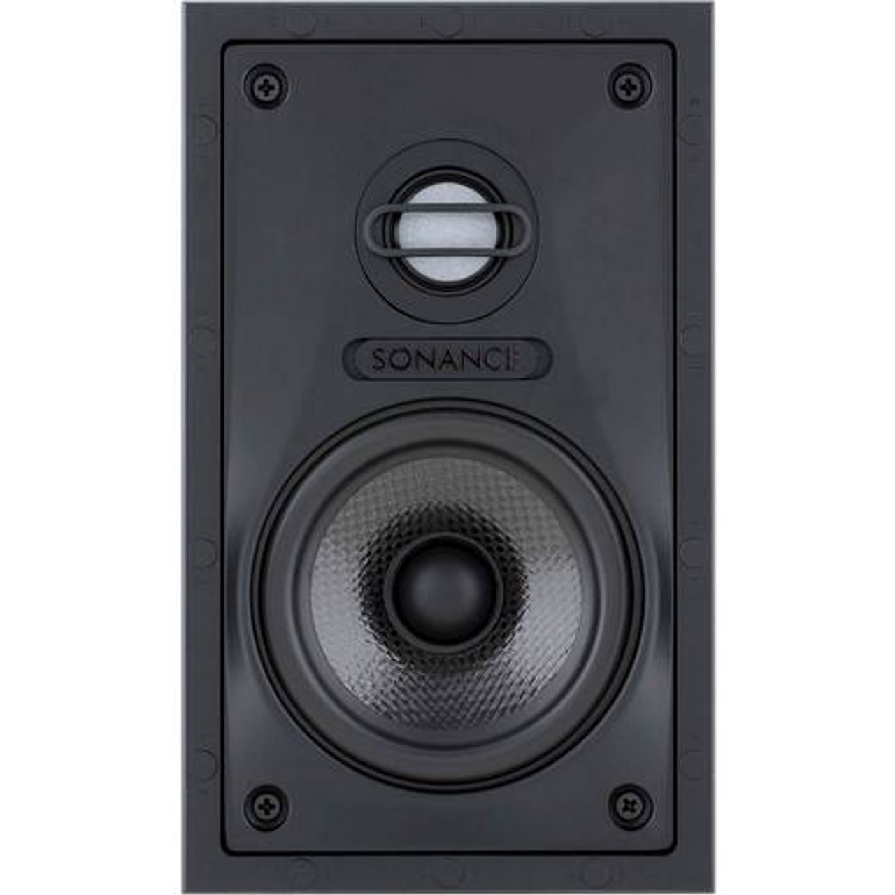 Sonance - Visual Performance 4-1/2" Passive 2-Way In-Wall Speakers (Pair) - Paintable White