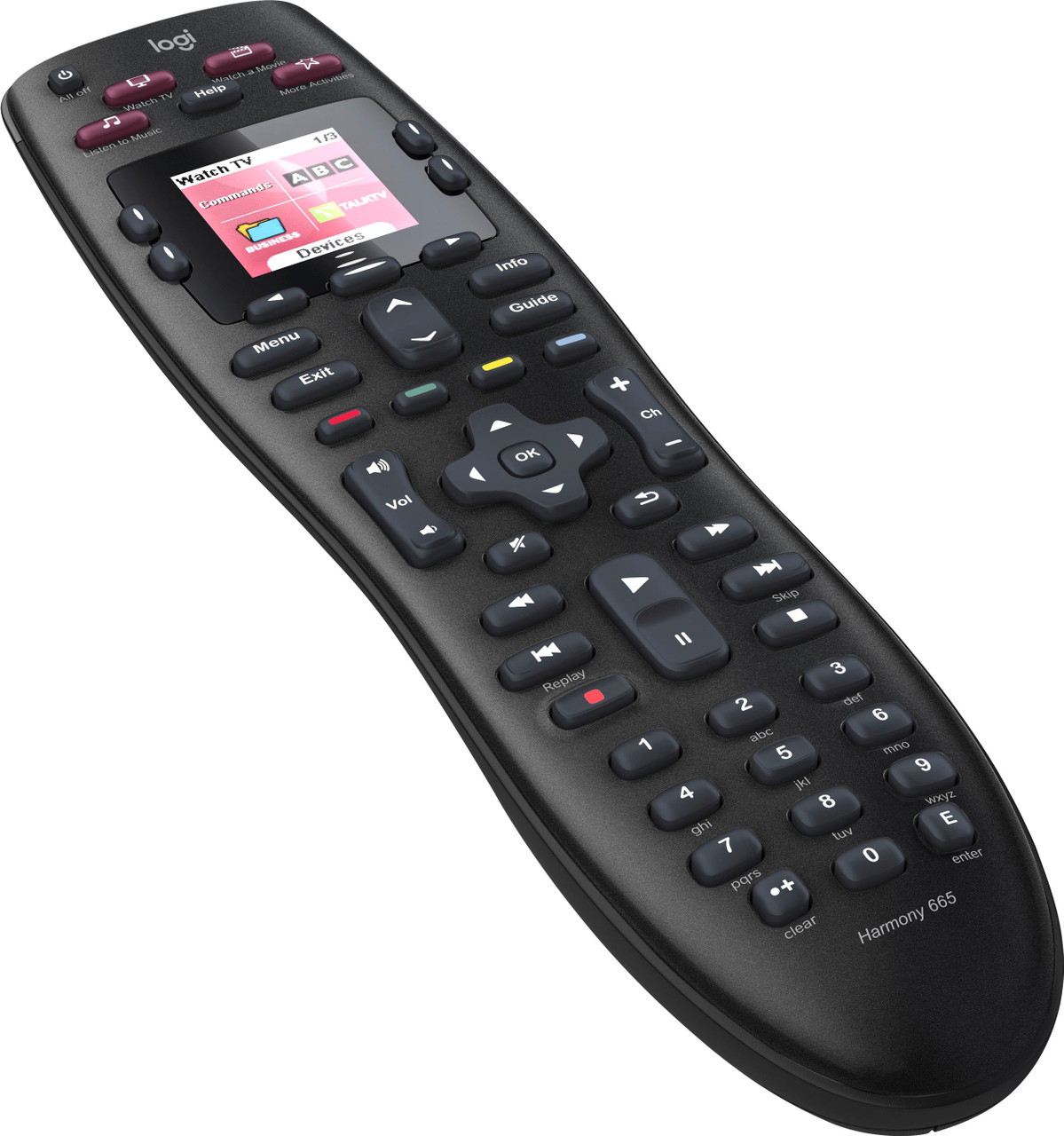 Logitech - Harmony 665 10-Device Universal Remote - Black