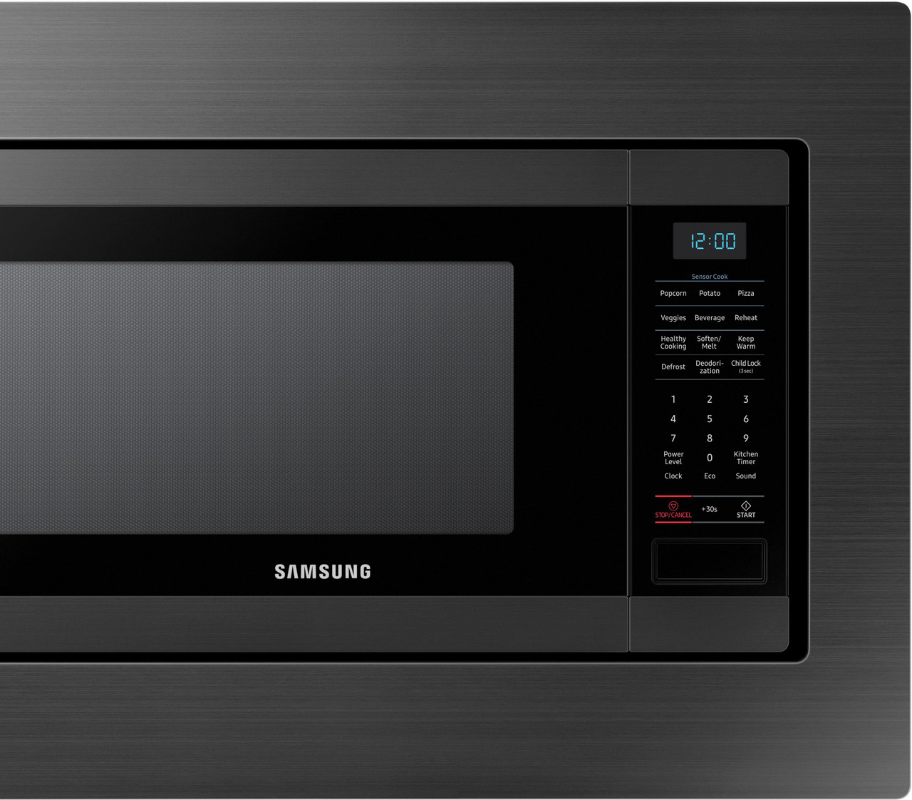Samsung - 30" Trim Kit for Samsung MS19M8020TG Microwave - Fingerprint Resistant - Fingerprint Resistant Black Stainless Steel