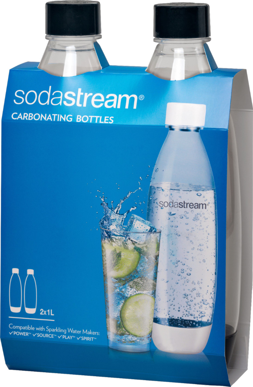 SodaStream - 1L Bottle (2-Pack) - Black