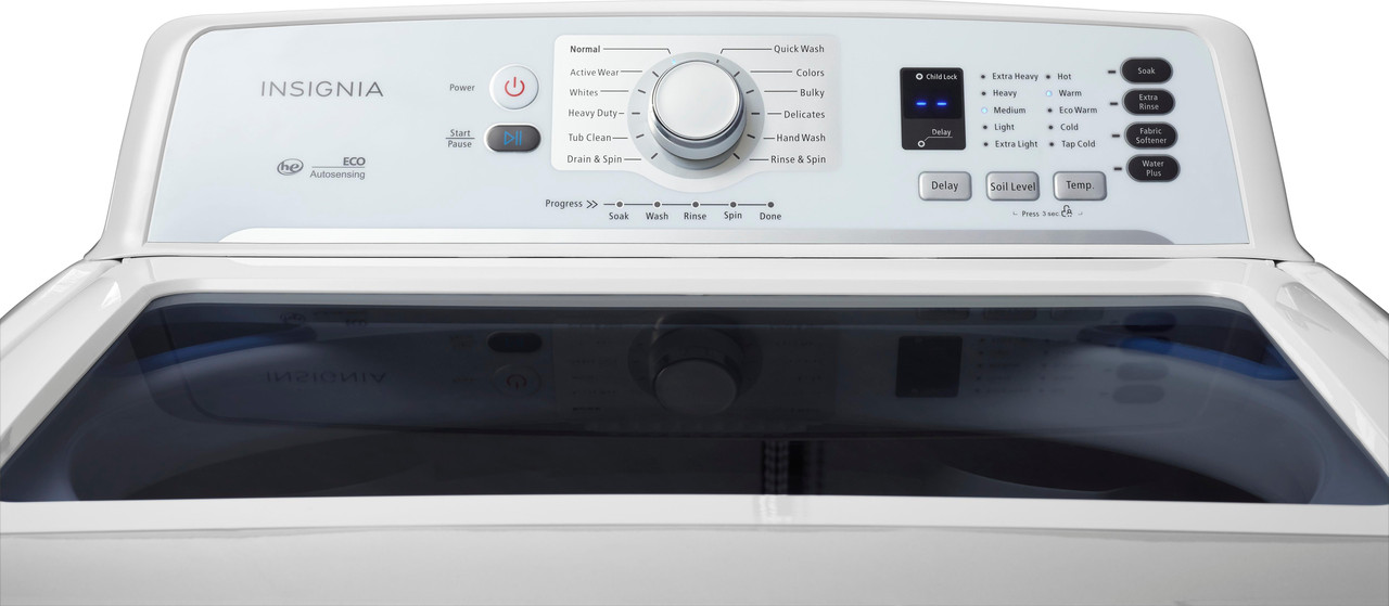 Insignia™ - 4.1 Cu. Ft. 11-Cycle High-Efficiency Top-Loading Washer - White